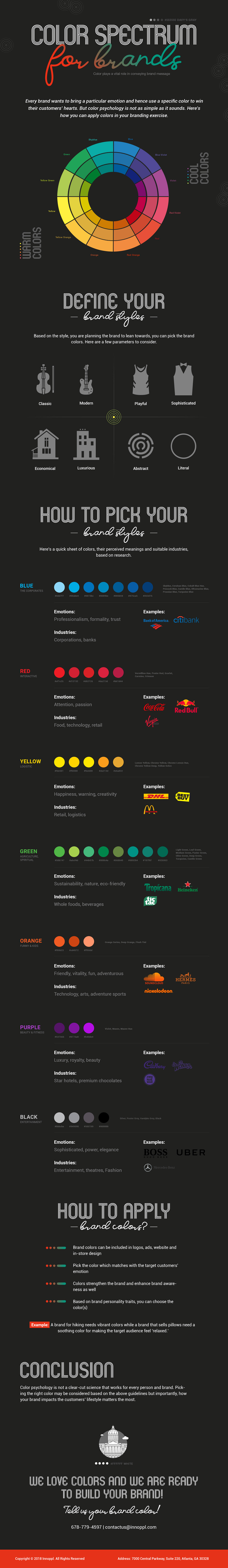 design colors spectrum brands infographics reference dribbble Behance