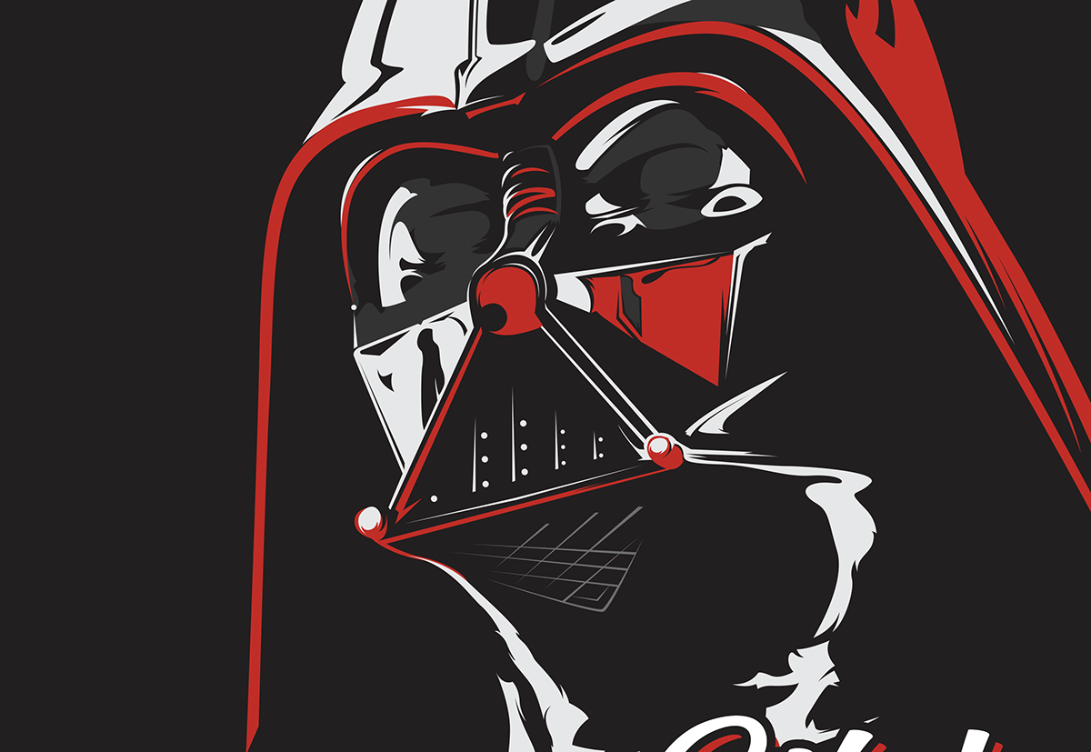 Starwars darth vader vector wall design