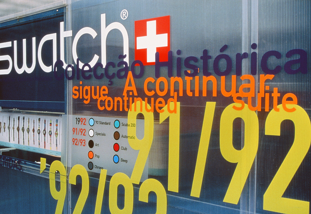 swatch World Expo Lisbon Portugal Exhibit graphics interactive