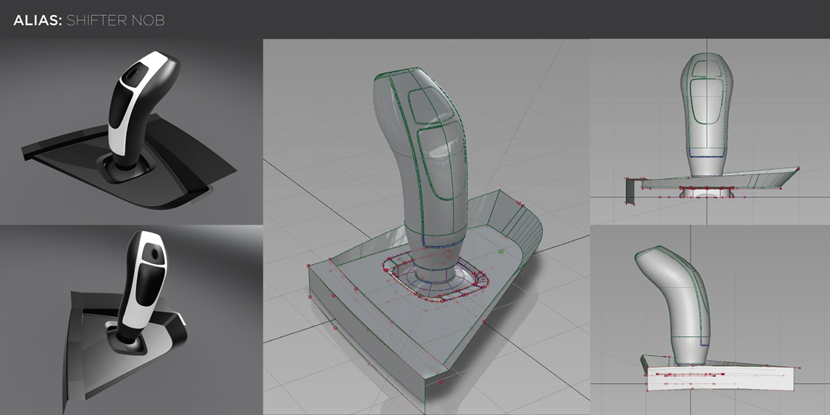 Alias 3d modeling Shifter knob vac Hand vac model 3D vacuum Form surfacing