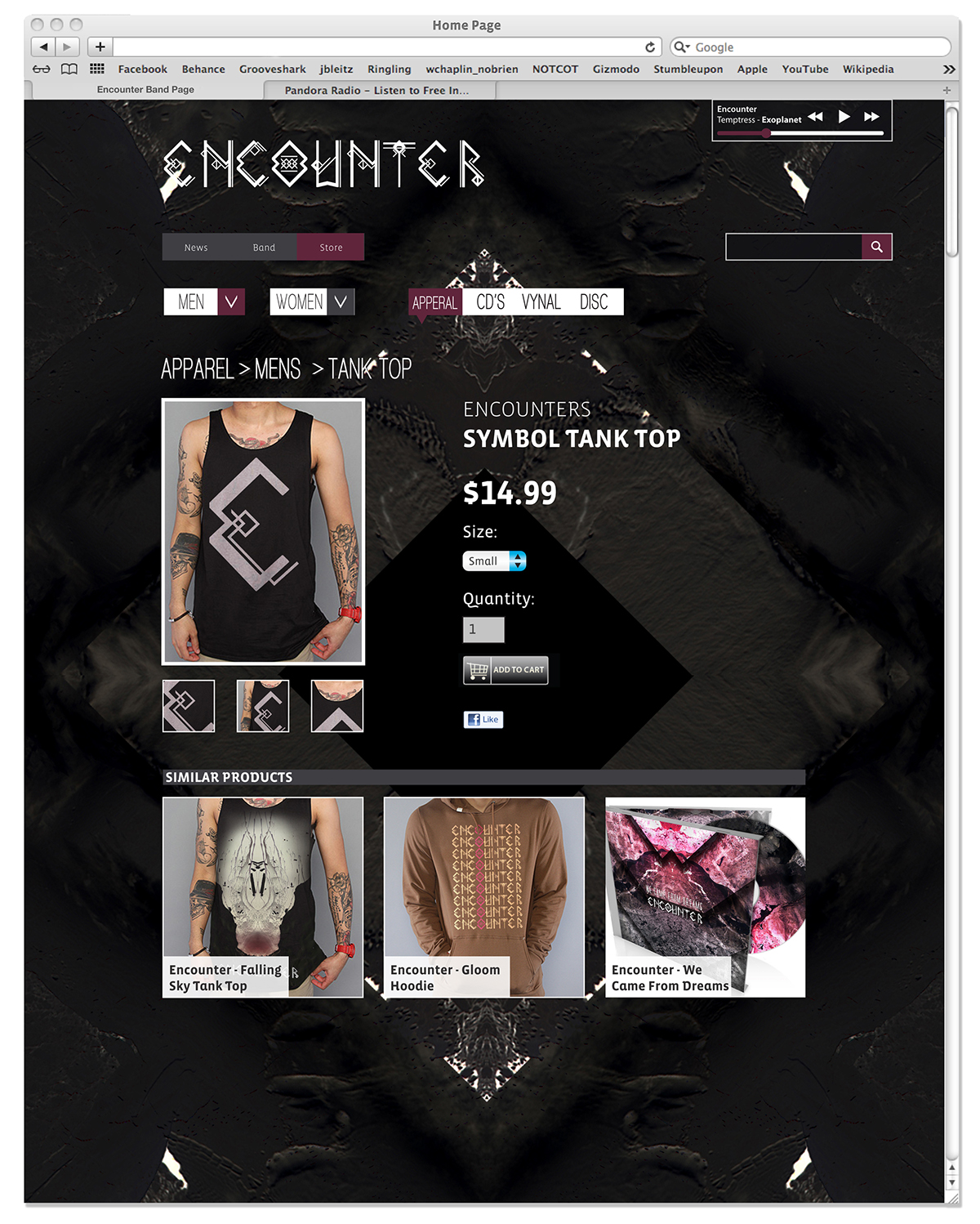 band  encounter  space Travel Ancient mayan old brand Web design type pink earth texture featured