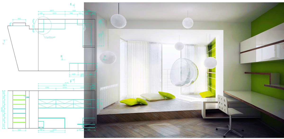 Interior apartment pattern kiev