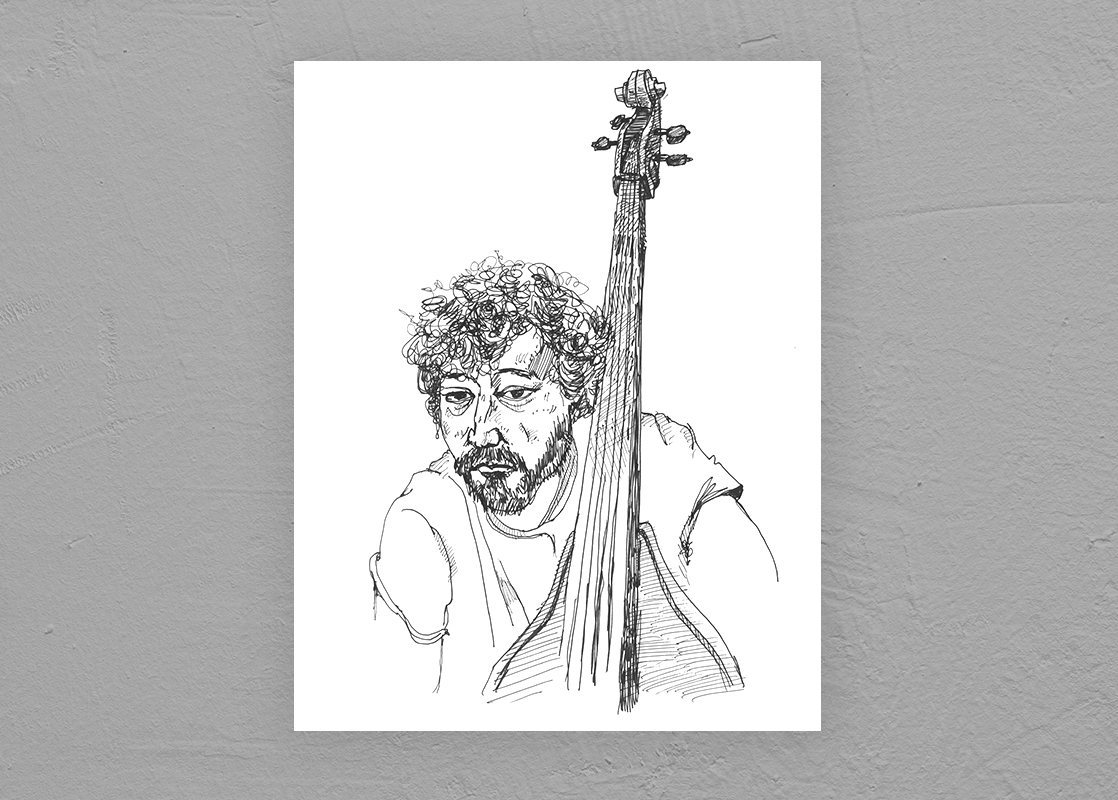 Street musician graphic identity World Music Europe austria germany france Character illust card