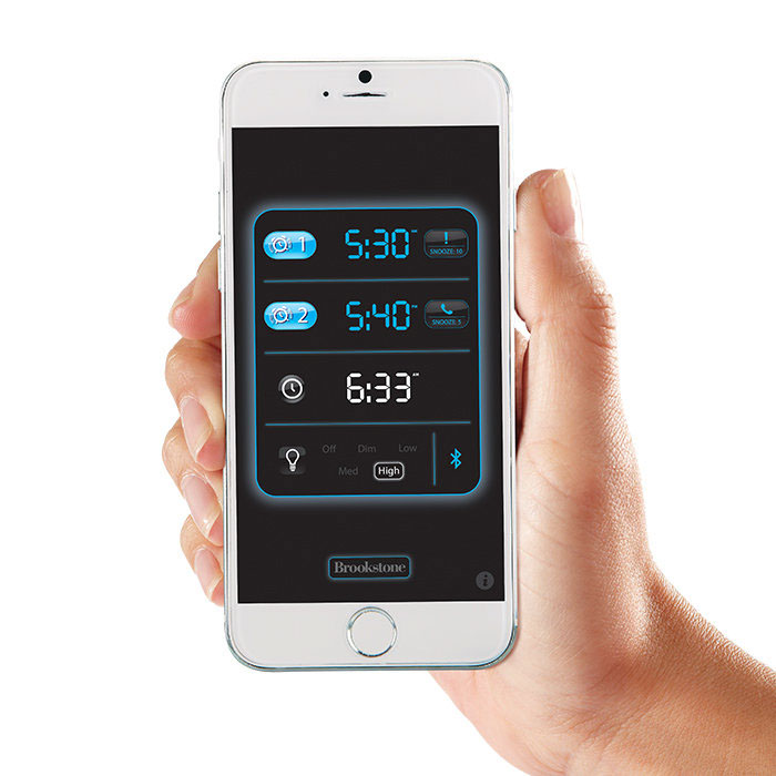 clock alarm time bluetooth speaker app brookstone timesmart Smart apple ios android iphone