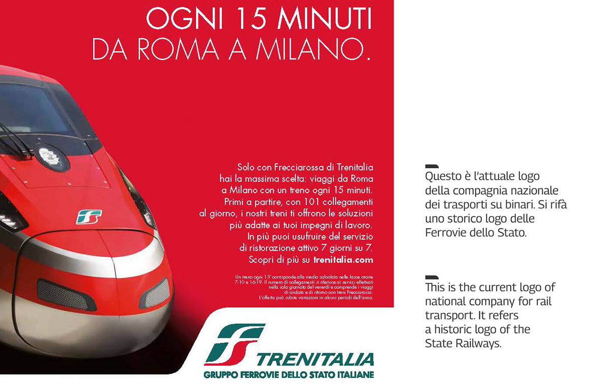 brand identity design logo visual identity railway STATION train Transport Trenitalia rebranding