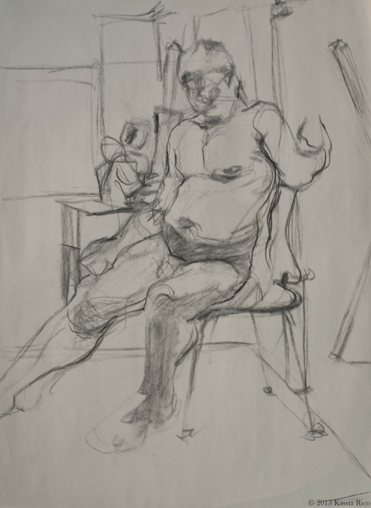 graphite sketchbook portrait Figure Drawing Gesture Drawing charcoal crayon