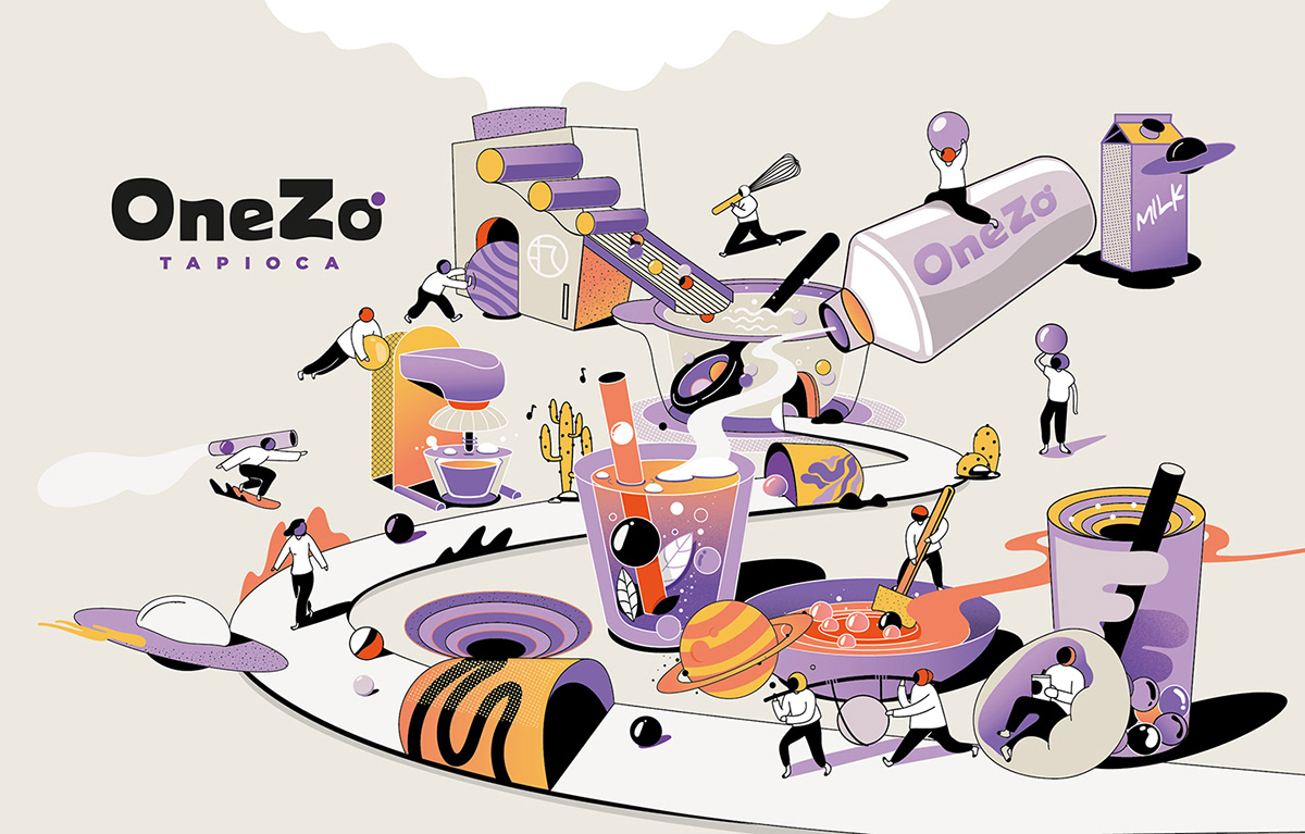 onezo tapioca branding design
