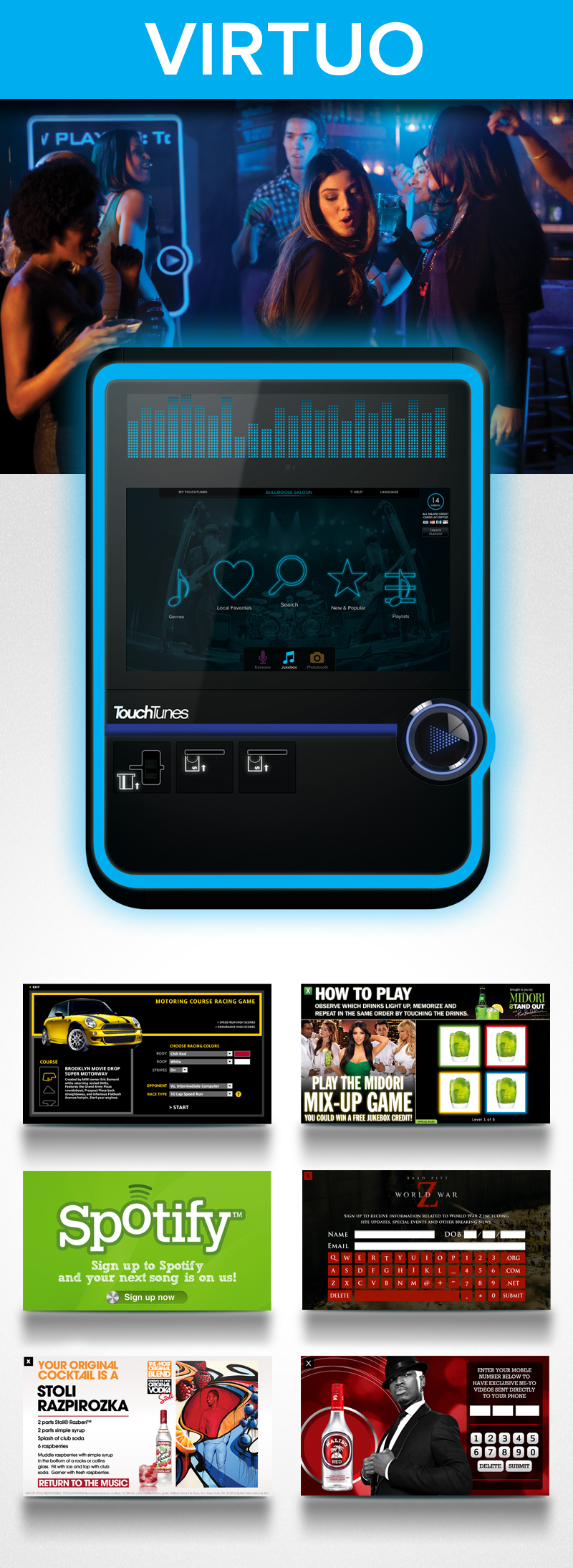 jukebox black design TouchTunes