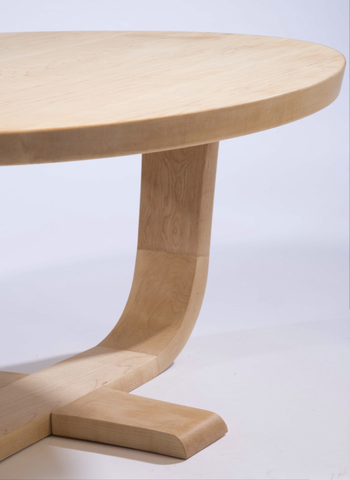 maple wood table furniture circle
