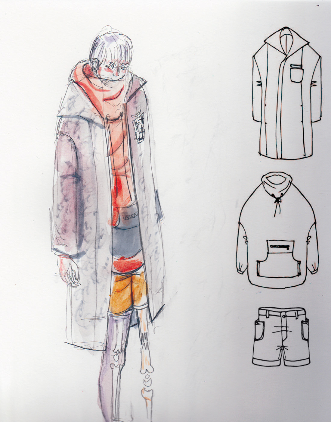 Menswear fashion illustration fashion sketching technical flats SCAD scadfash