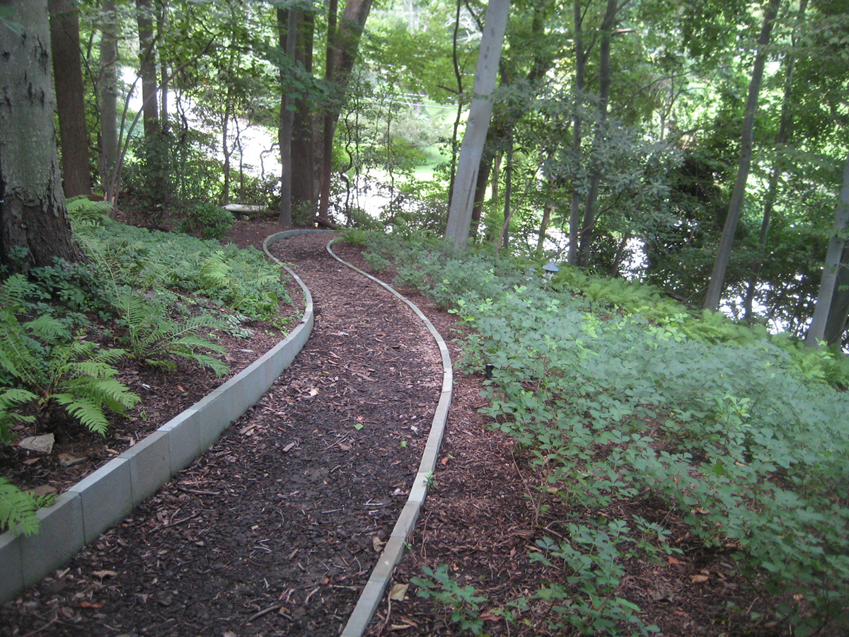 erosion control access walkways plantings water feature walls native plants stormwater management steep slopes runoff grading studies impervious cover