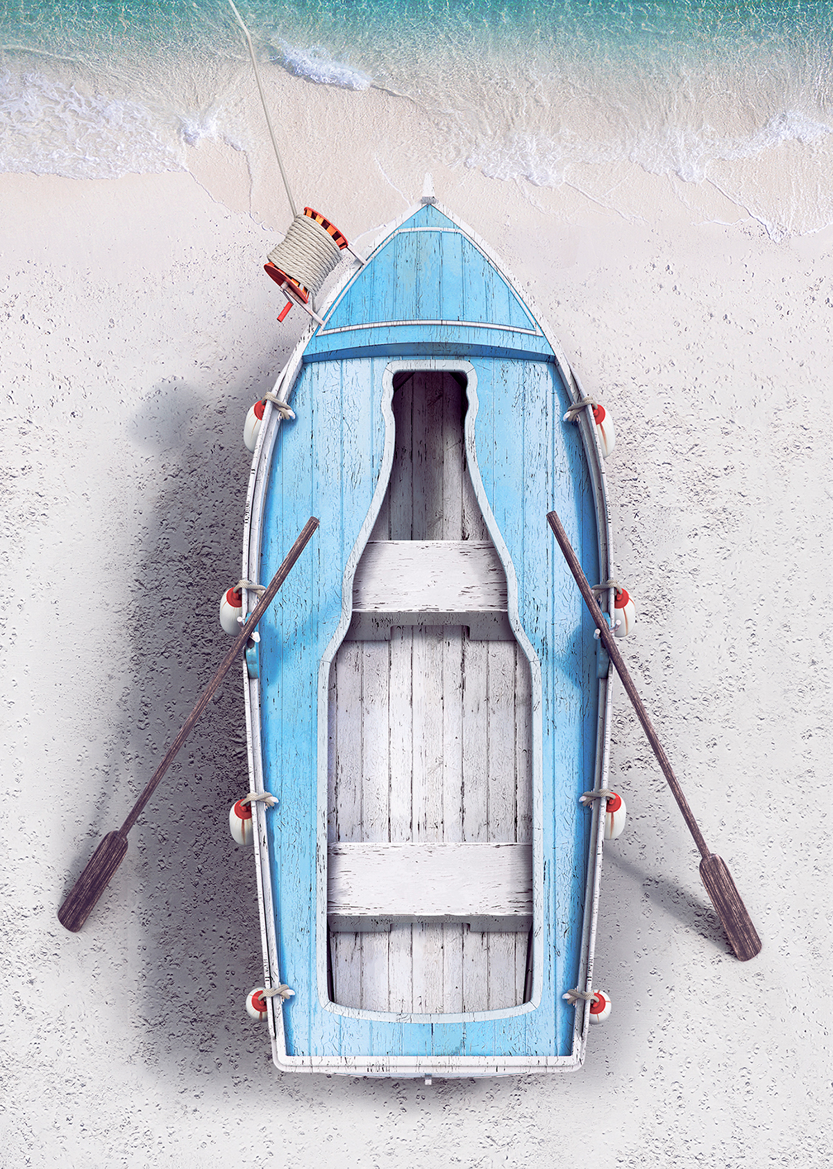 boat CGI modeling rendering Advertising  greek advertising beatch summer beer sea