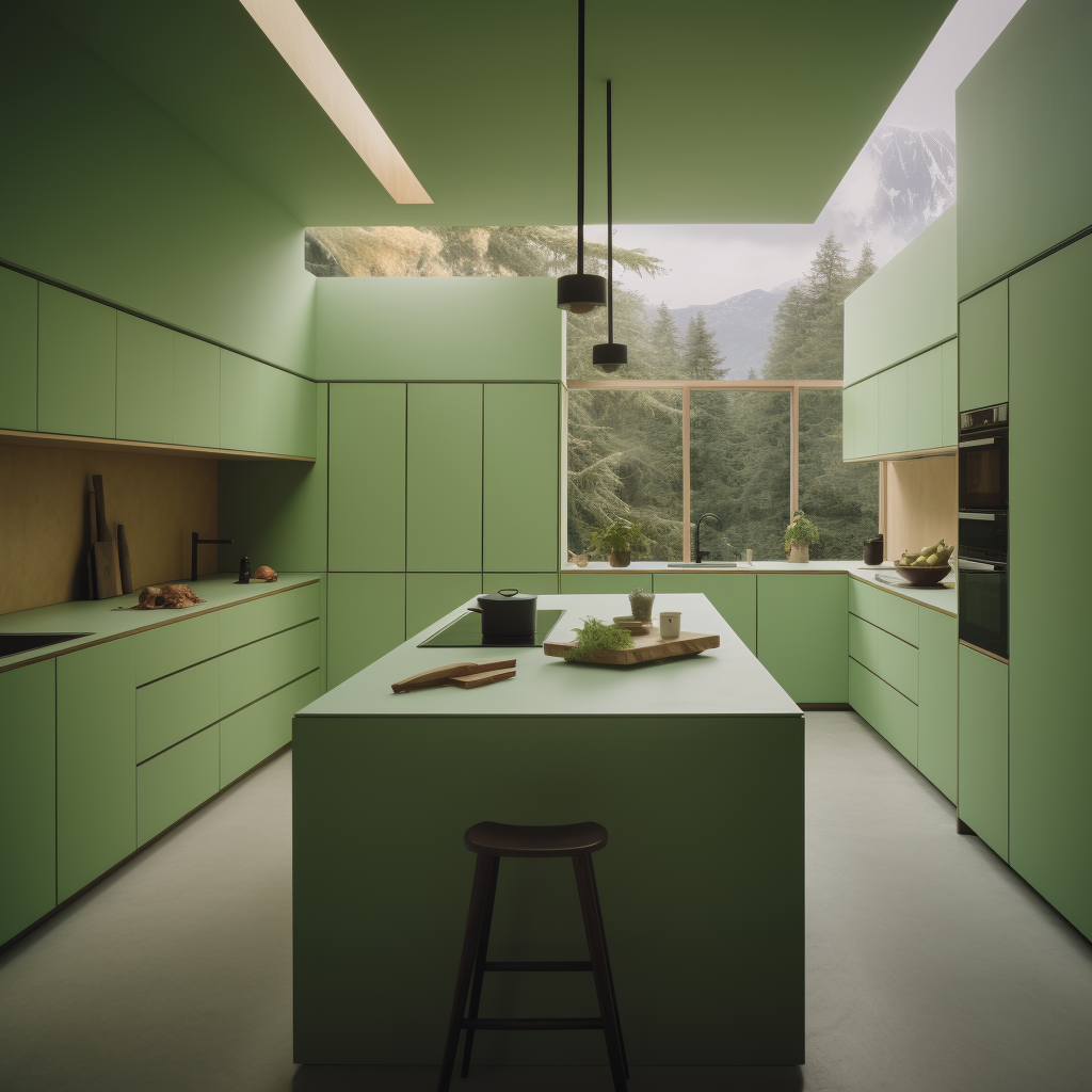 kitchen Interior design visualization kitchen design interior design  archviz minimal minimal kitchen minimal kitchen design