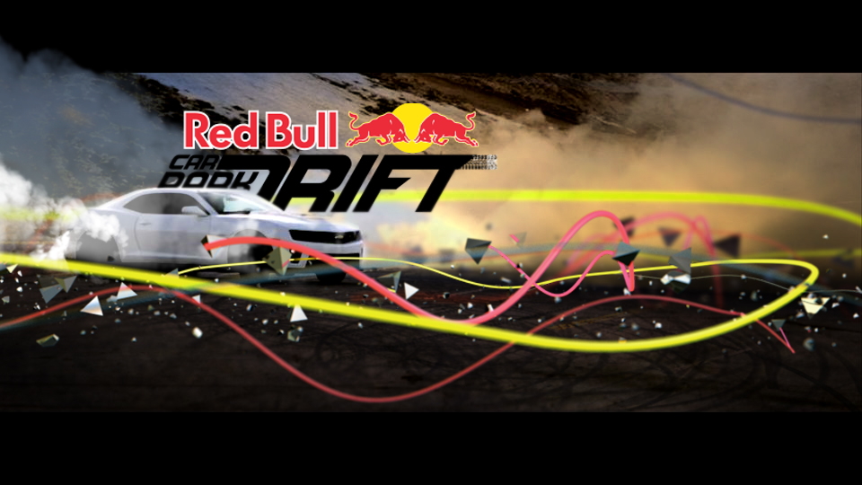 Red Bull car Park drift visual 3D title animation