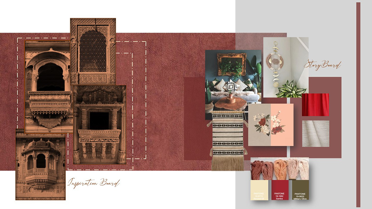 architecture Embroidery HOME FURNISHING Illustrator interior design  paint photoshop prints textile traditional