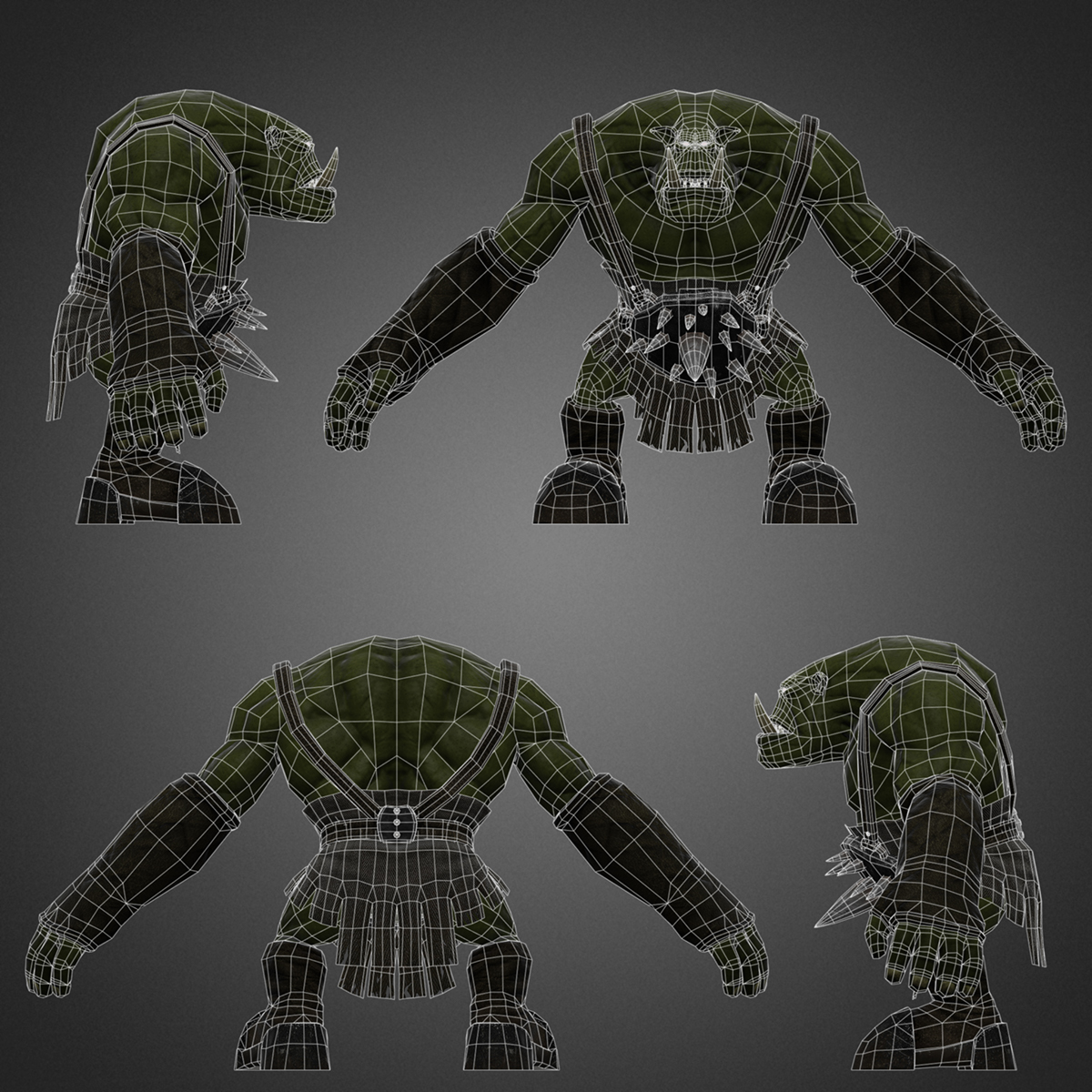 Warhammer orc ork Zbrush Maya photoshop 3D model Sculpt