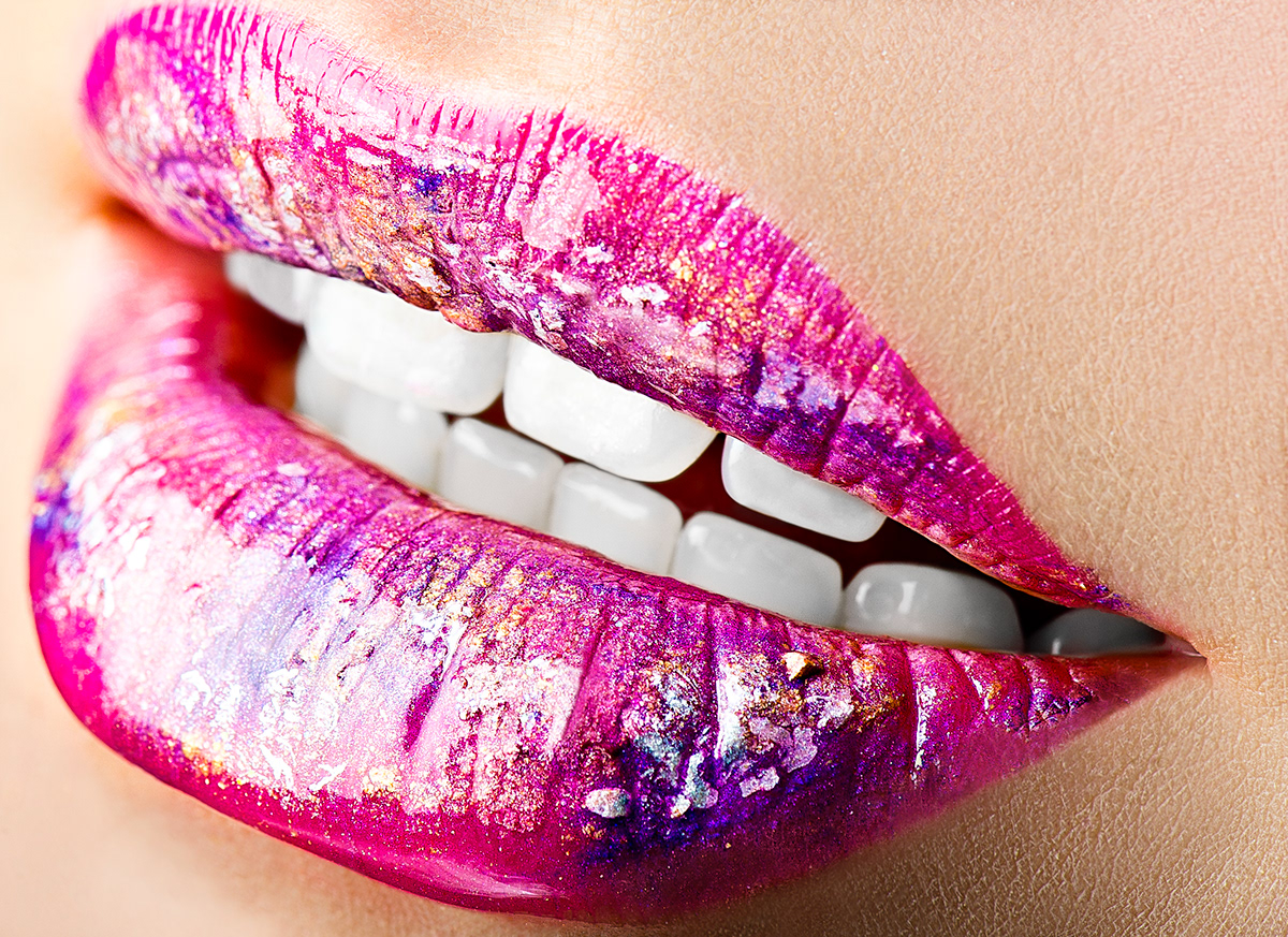 high-end retouch beauty lips close-up