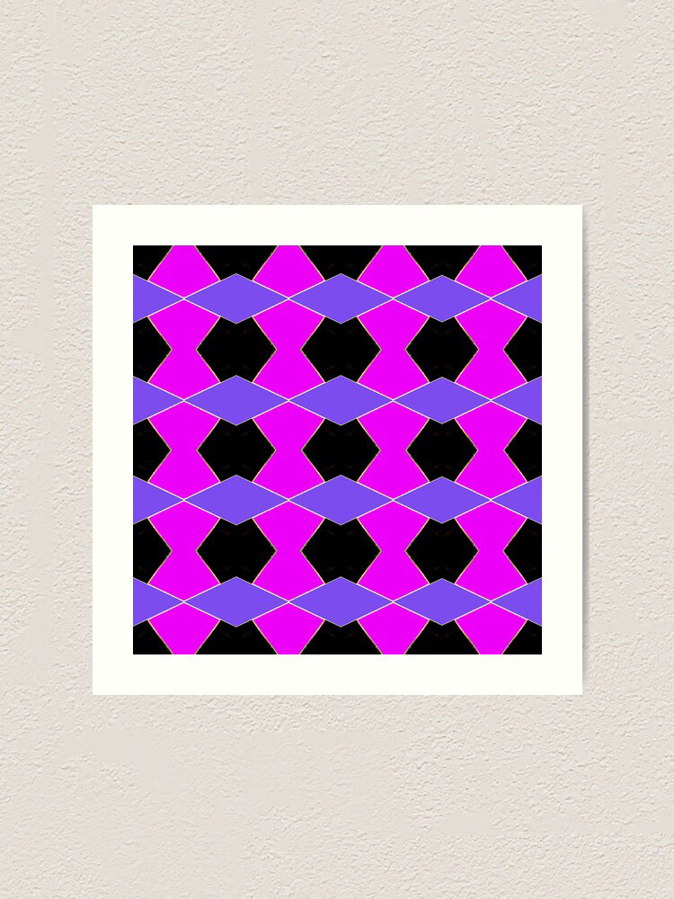 purple rose dessin numérique  pattern imprimé seventies fluorescent Formes Geometriques modern color
