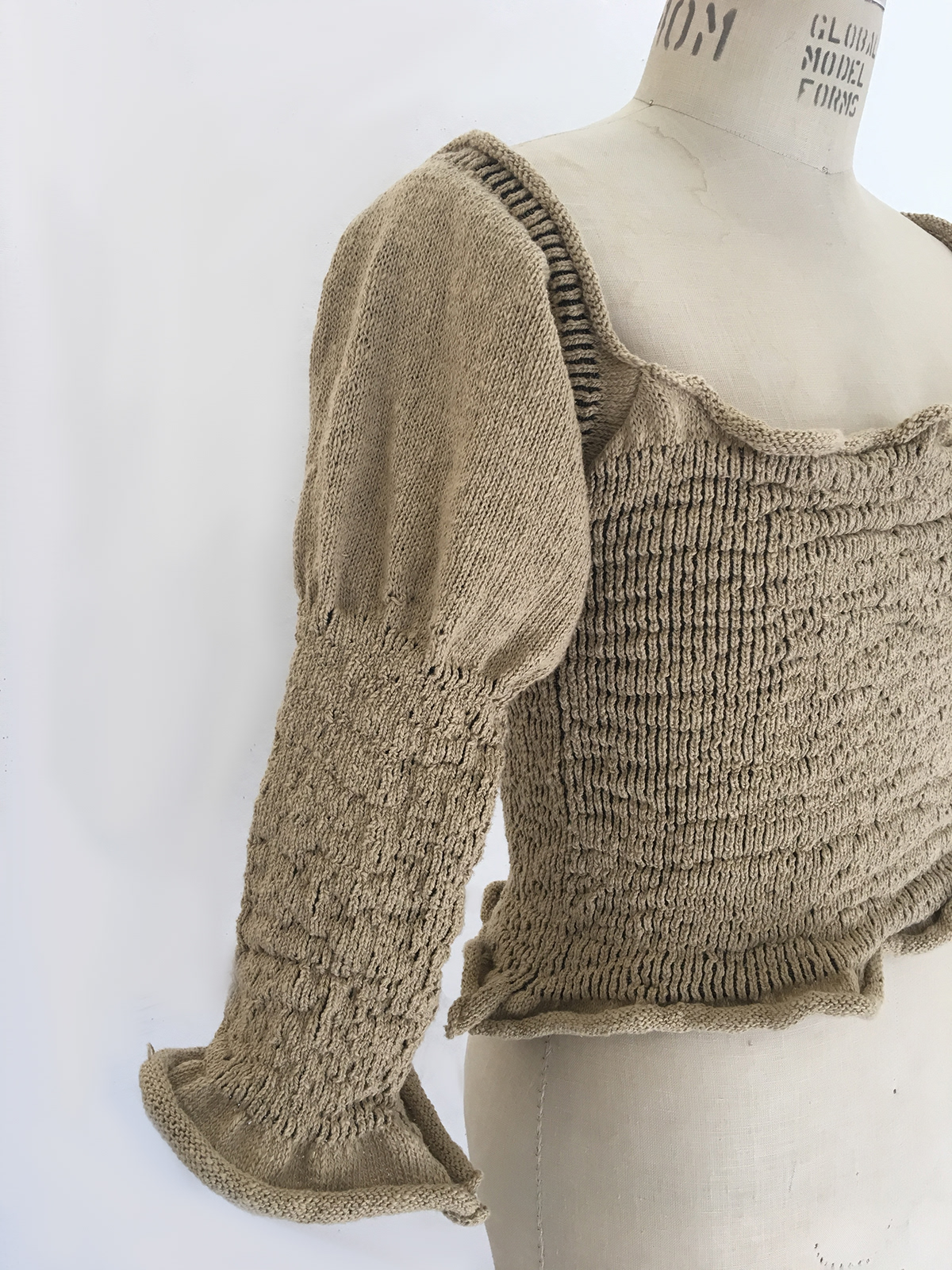 machine knit sweater Fungi textile