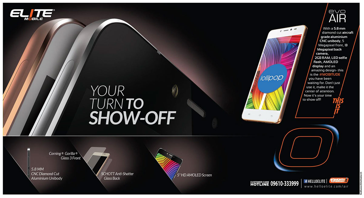 Evo Air Launching Press ads smart phone art direction  branding  typography  