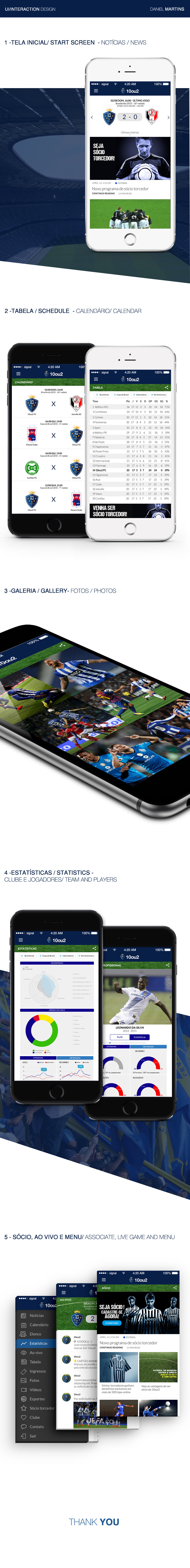 soccer club team time futebol 10ou aplicativo app design usabilidade