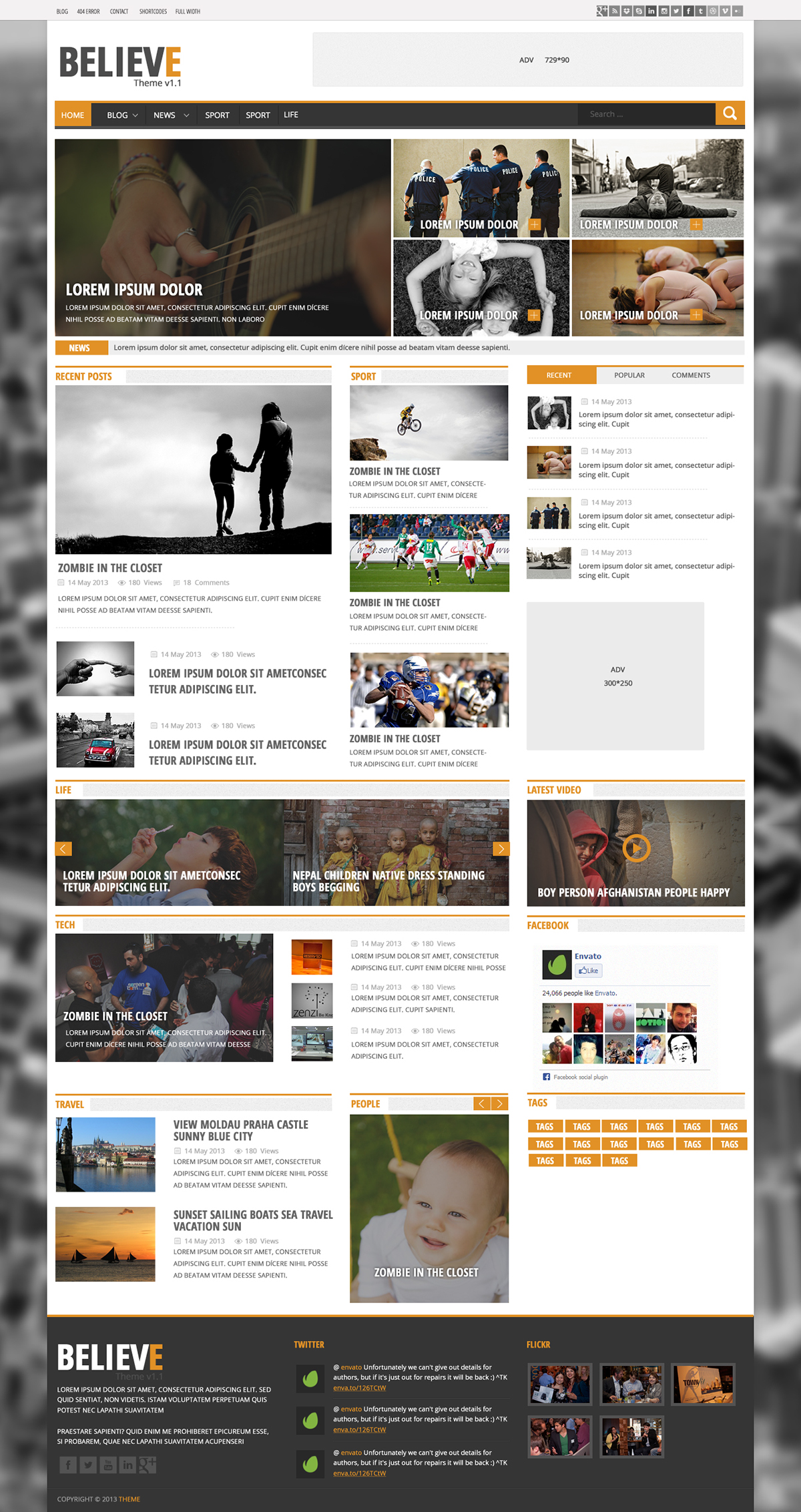 Webdesign web site Theme design