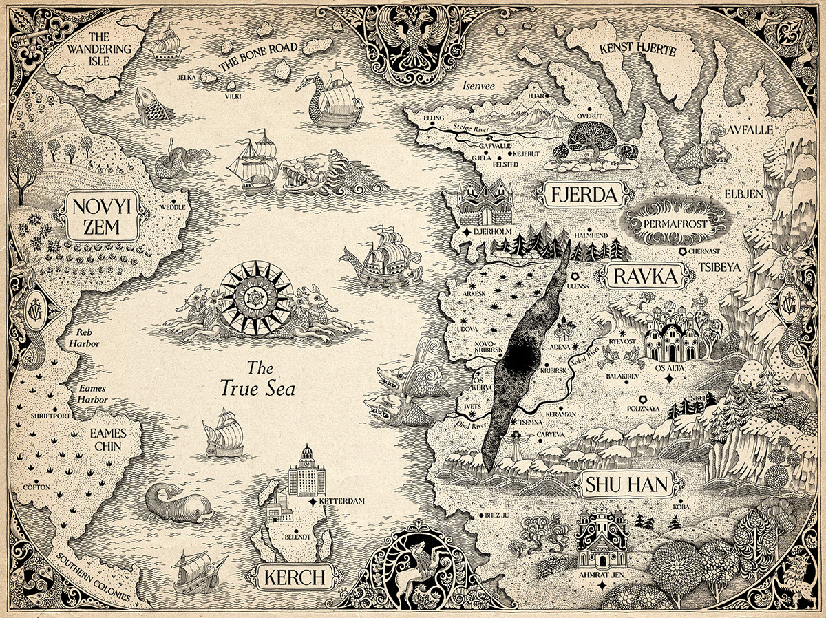 Map for Leigh Bardugo's "King of Scars.