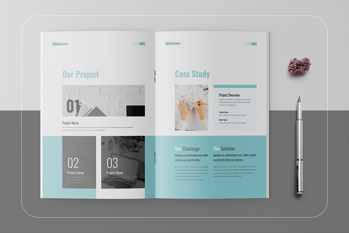 Proposal proposal design Proposal template brochure magazine editorial Layout print design InDesign