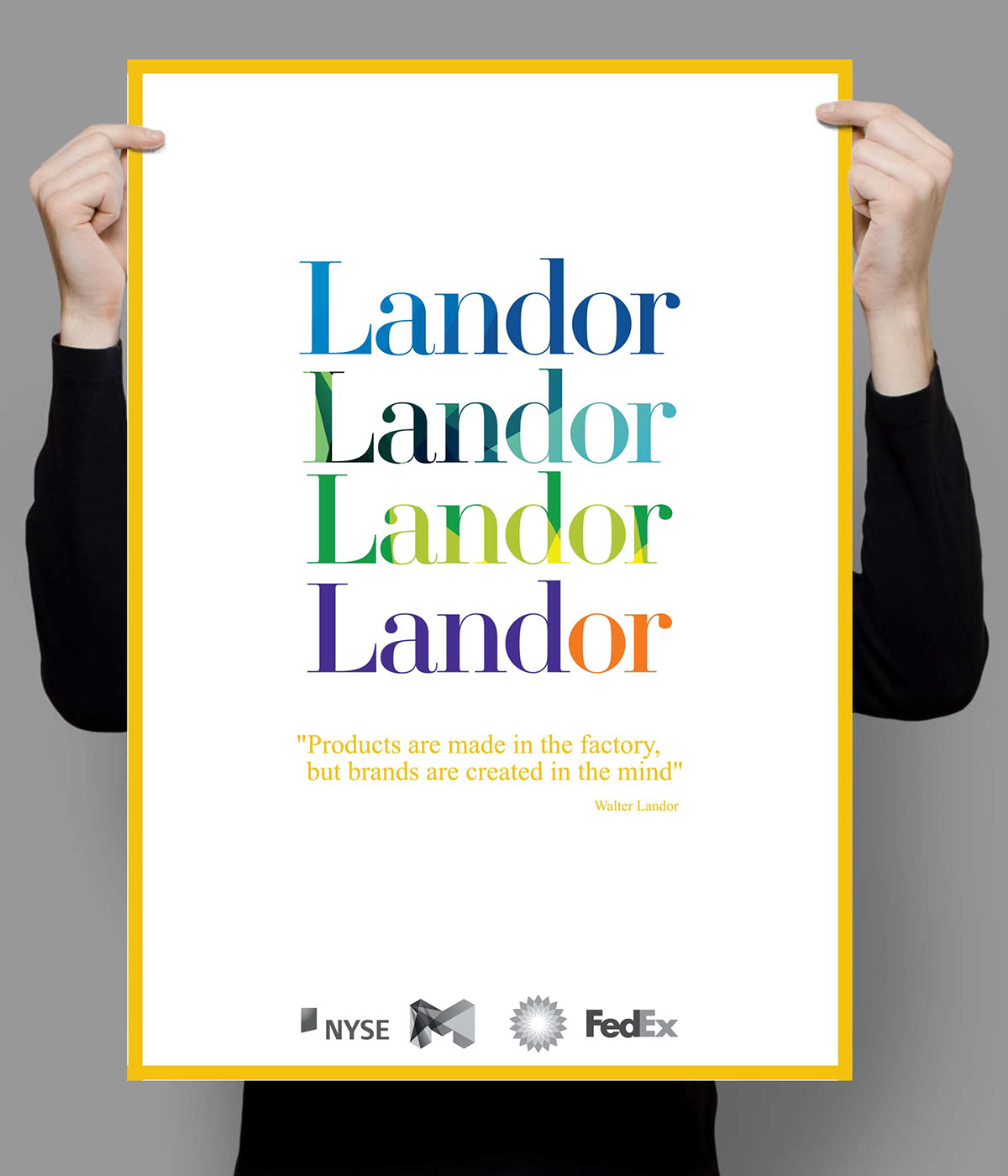 Landor poster rand lowey bass chermayeff posters print color Project hour school designers brands personality