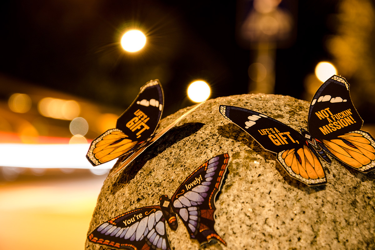 Adobe Portfolio butterfly urban art animals hand-drawing fineliner ornaments symmetry weird lovely