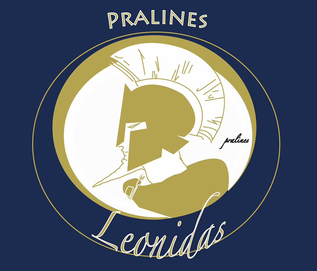 Illustrator logo chocolat france belgique Chocolaterie leonidas Logotype pralines Or bleu grec ROI Moderne cercle