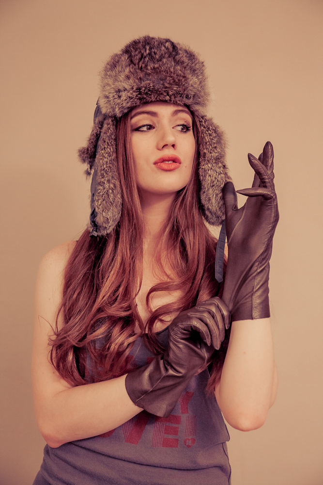 Adobe Portfolio Leather Gloves leather russian hat fur hat Glove