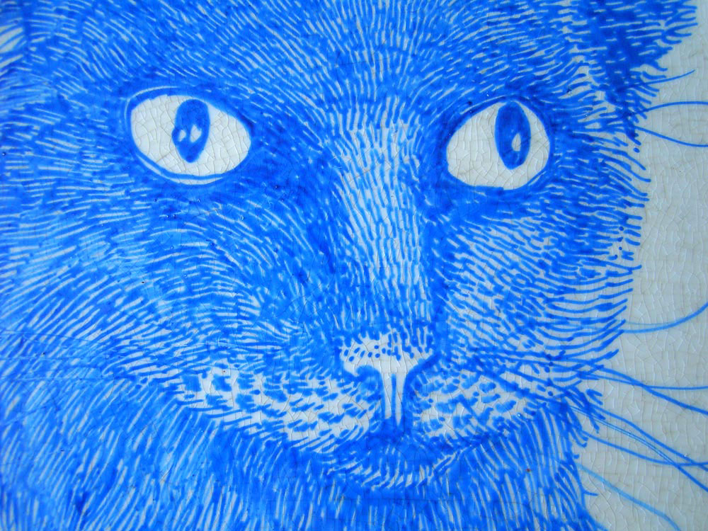 crockery animals rabbit weasel FOX Cat fine art illustration