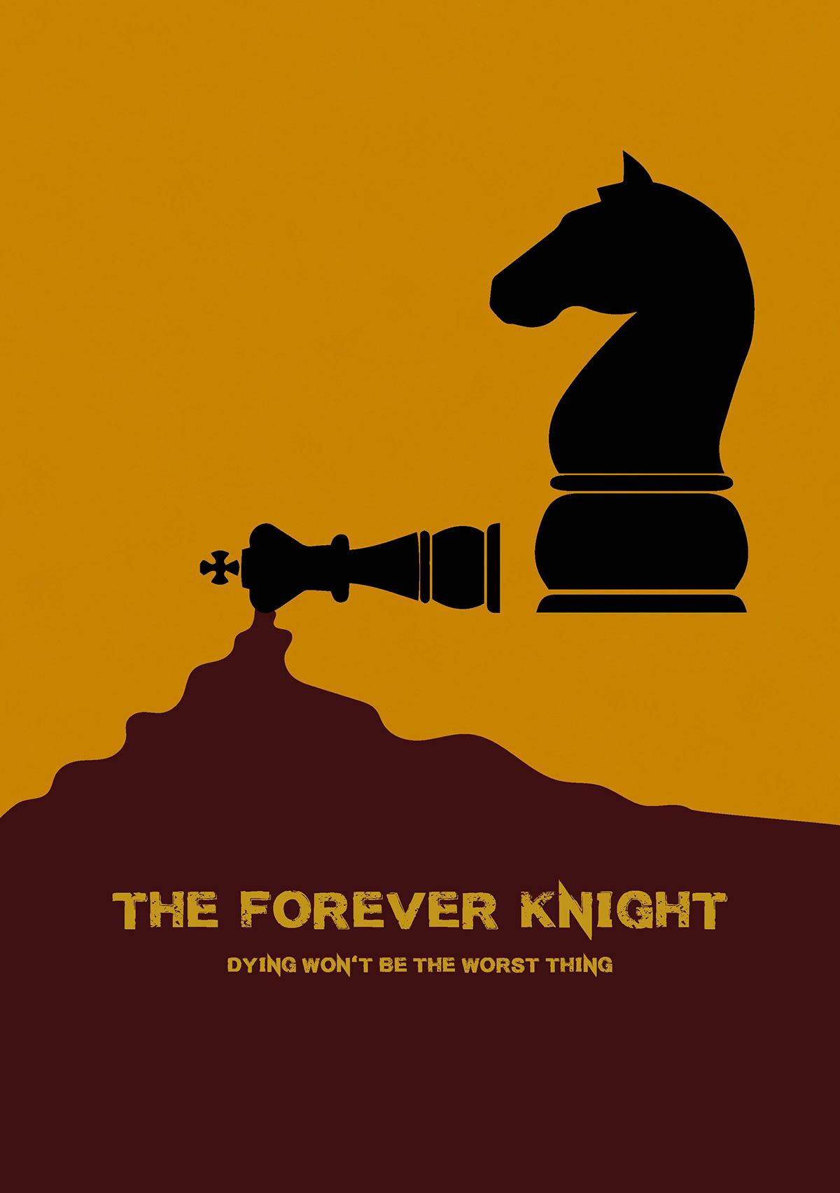 minimalist movie poster horror knight forever