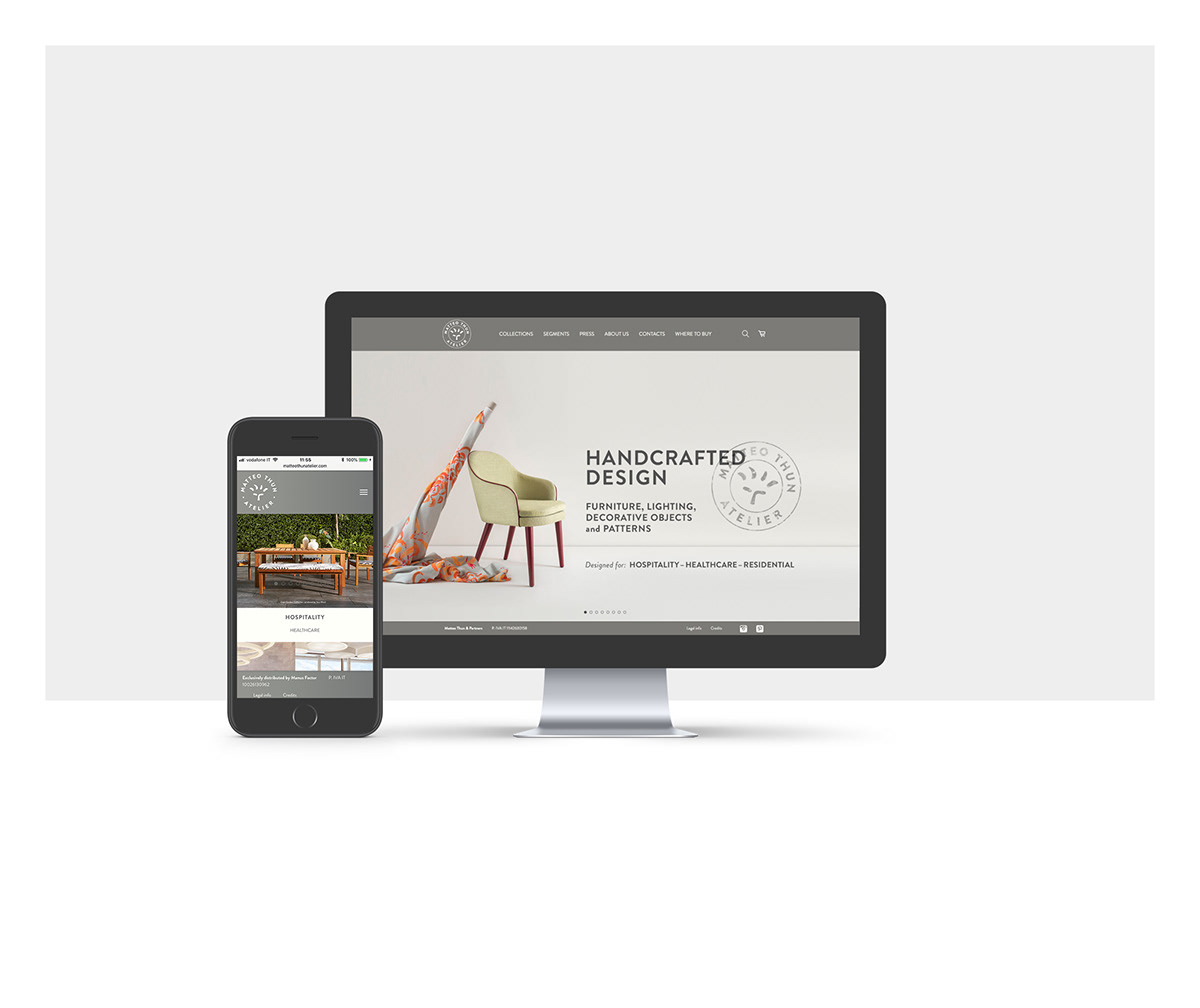 Adobe Portfolio Matteo Thun Atelier Website design ux/ui Web Design  graphic design 