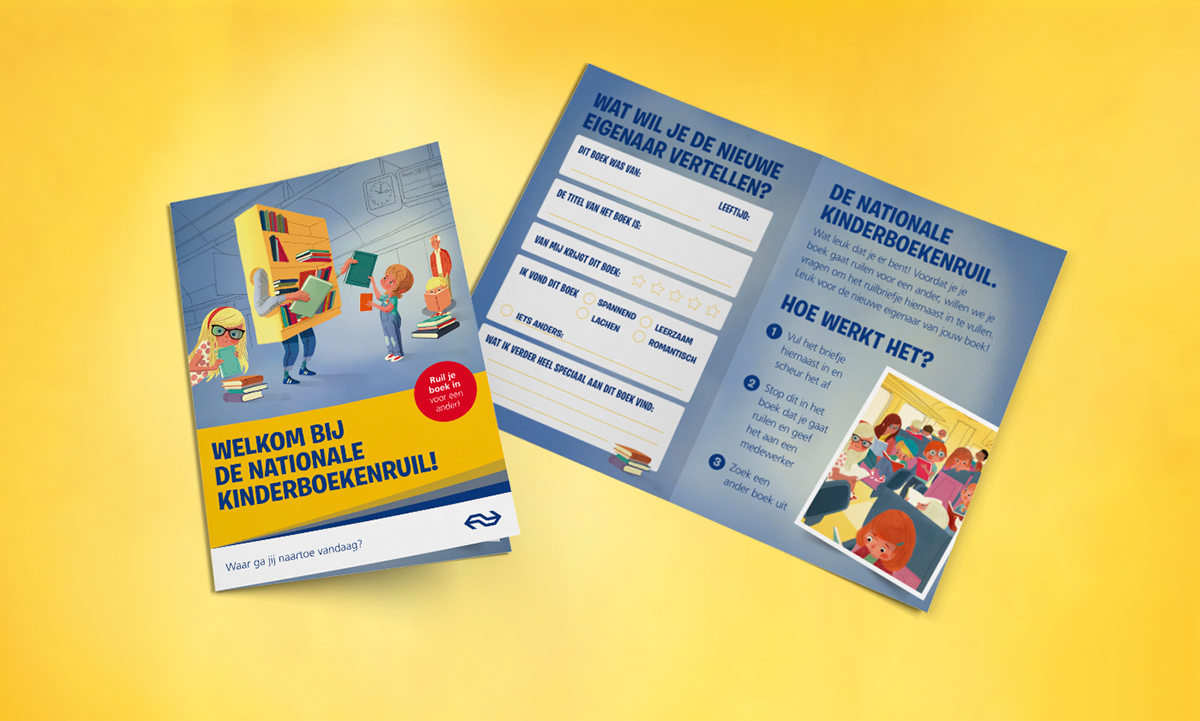 NS Nederlandse spoorwegen kinderboekenweek animation  banners online print Event