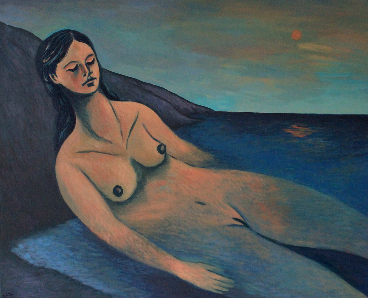 woman sleeping sea Ocean hand