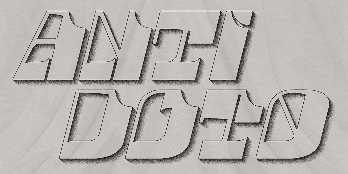 antidoto veneno antidote poison halftone lettering type design typography   diagonal