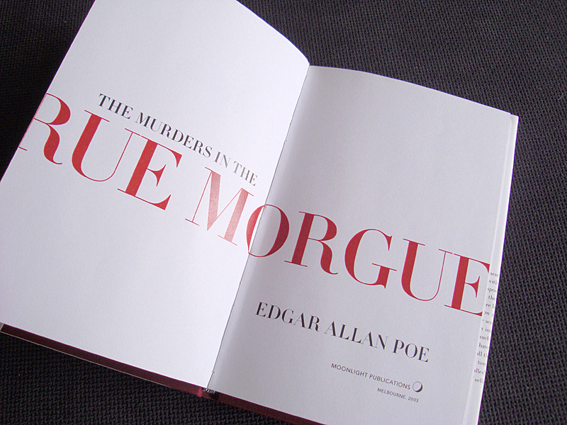 book design publication Edgar Allan Poe