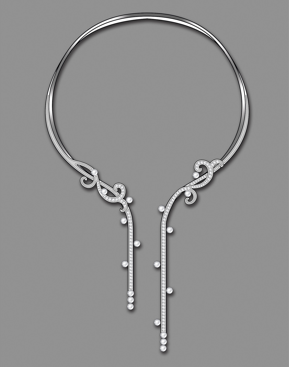 design diamond  Fashion  Gems gold jewelry Necklace