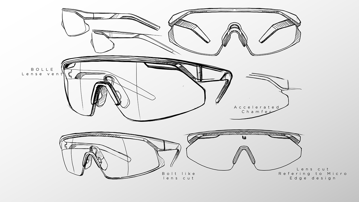 Sunglasses sports Sports Design Cycling industrial design  product design  rendering Render eyewear glasses