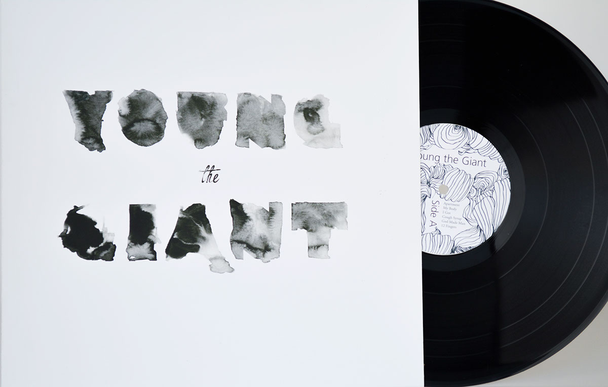 young the giant LP redesign cd Album type lettering smoke album cover lp cover