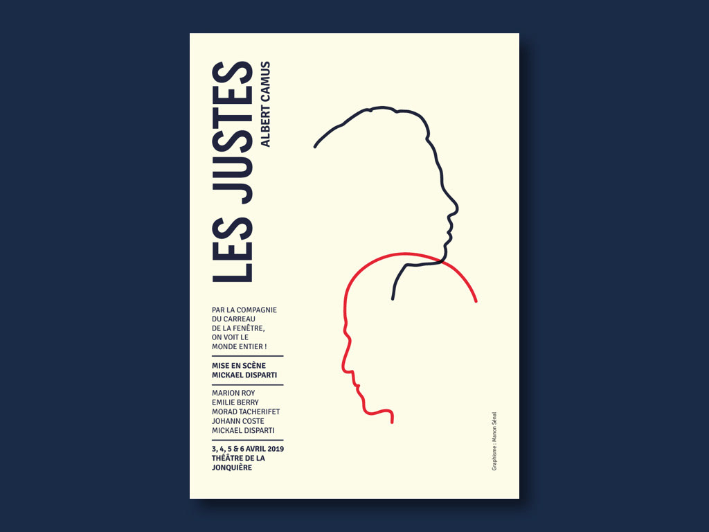 Theatre poster Poster Design affiche theater  Les Justes Camus