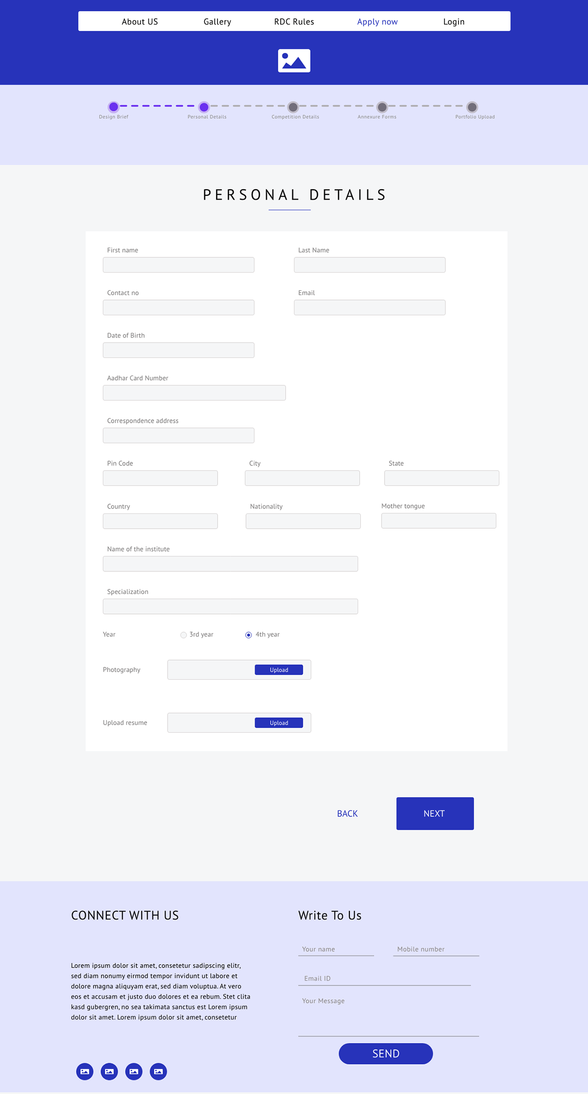 UX Wireframes