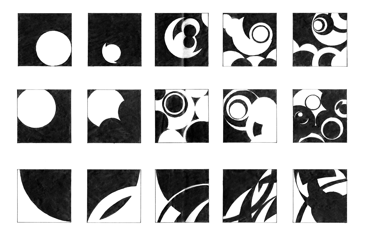shapes Basic design line dot monochrome sequence circle square triangle