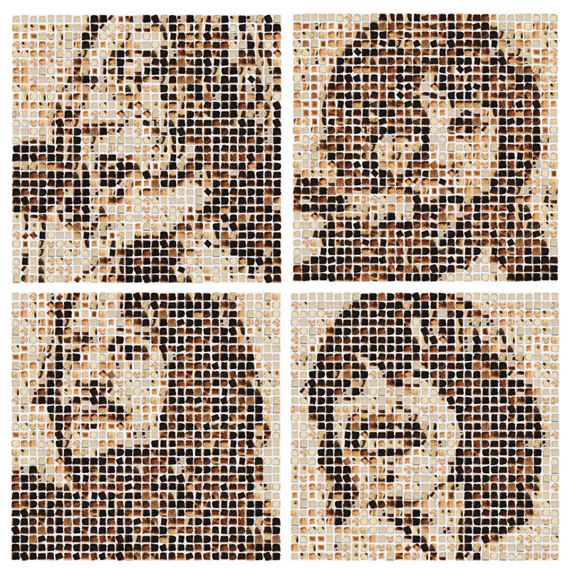 toast the beatles marilyn che jim morrison warhol icons fame Celebrity food art