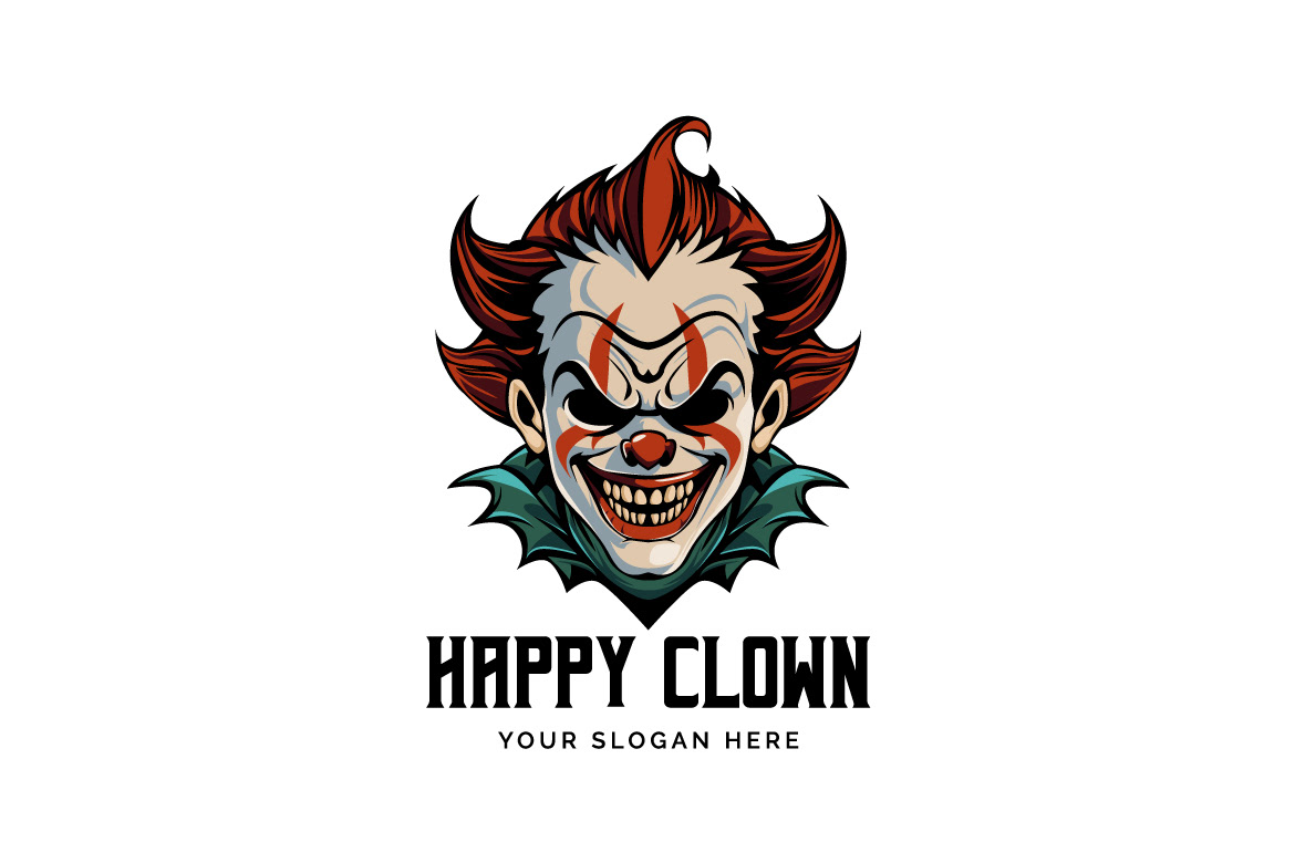 cartoon clown joker logo design vector graphic Logo Design logos Logotype