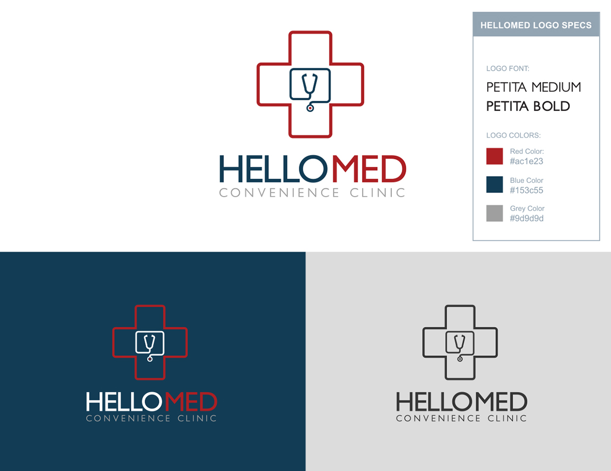 medial logo blue red stethoscope