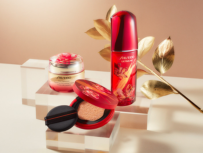 art direction  branding  chinese new year Cosmetic Brand design flower Hong Kong ILLUSTRATION  Packaging Shiseido