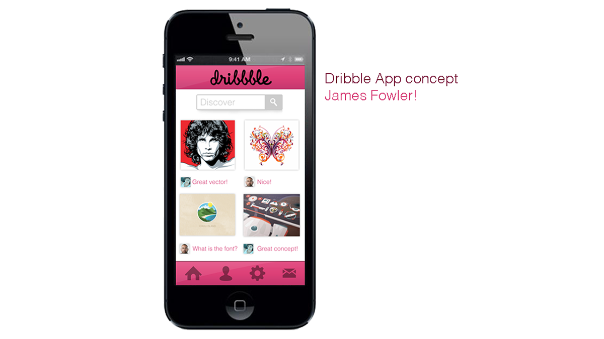 dribbble app UI design photoshop Australia